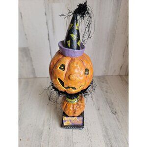 Vintage Halloween pumpkin totem pole trick or‎ treat unique home decor